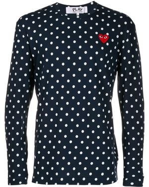 COMME DES GARÇONS PLAY Comme des Garçons spielen Polka Dot Sweatshirt - Blau