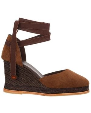 Castañer Castañer Bovine Leather Heels - Brown