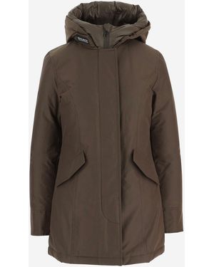 Woolrich Kapuzenjacke aus Baumwollmischung - Braun