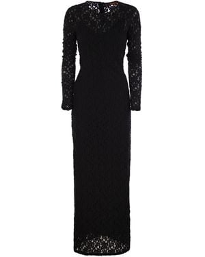 Max Mara Max Mara Studio Sarta Enge Cloqué -Spitzenkleid Cloqué - Schwarz