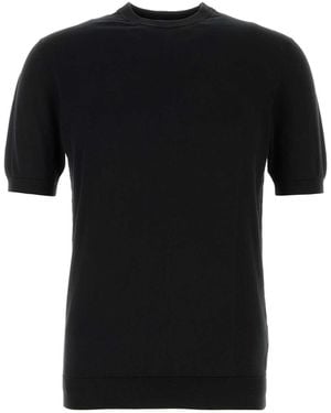 Fedeli Cotton Jumper - Black