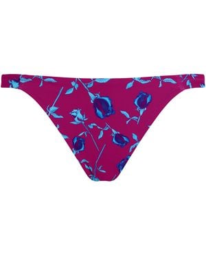 Vilebrequin Brazilian Bikini Briefs With Floral Print And Minimal Design - Purple
