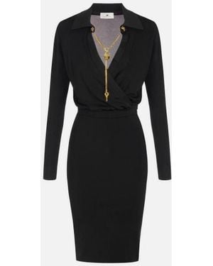 Elisabetta Franchi Strickkleid - Schwarz