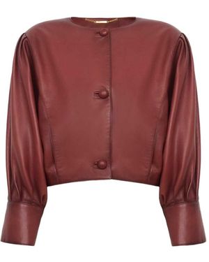 Chloé Leather Jacket - Rot