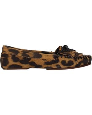 Paris Texas Indiana Moccasins Suede/Leopard Print - Brown