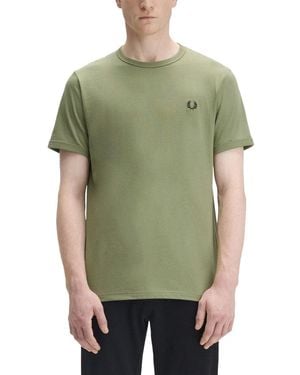 Fred Perry T Shirt Ringer - Green