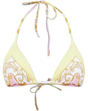 Versace Bikinioberteil mit Schleifenverschluss - Mettallic