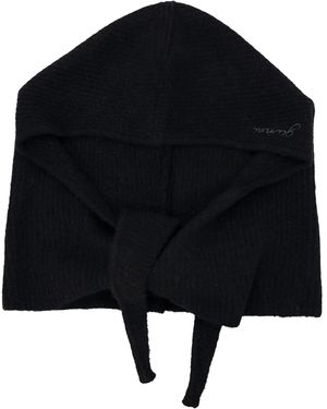 Ganni Black Woll Balaclava - Blau