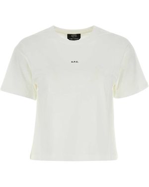 A.P.C. Weißes Baumwoll -T -Shirt