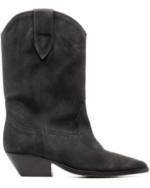 Isabel Marant Duerto Suede Bootie - Black