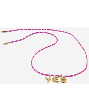 Sorbet Island Ketting Van Stof En Metaal - Rood