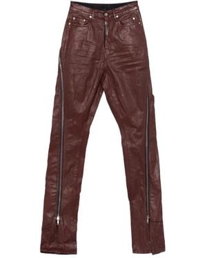 Rick Owens Bolan Banana Jeans With Side Zip - Brown