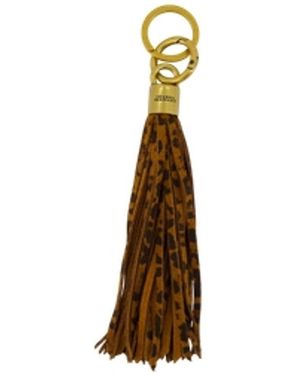 Isabel Marant Tassel Classic GB Keyring Leather imprimé - Métallisé