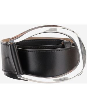 Polo Ralph Lauren Leather Belt With Maxi Buckle - Black