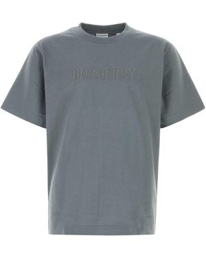 Burberry Dark Cotton T Shirt - Grey