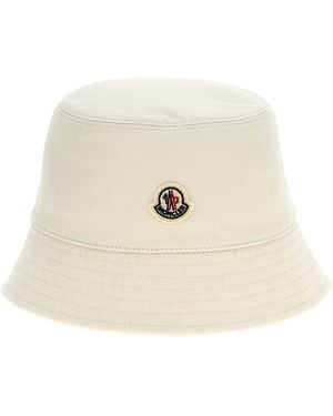 Moncler Fischerhut Mit Logoaufnäher - Natur