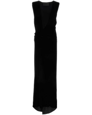 Valentino Garavani Velvet Long Dress - Black