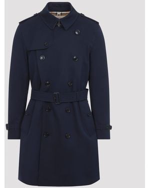 Burberry Kensington Trench Coat - Blue