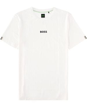 BOSS T Shirt Con Logo - White