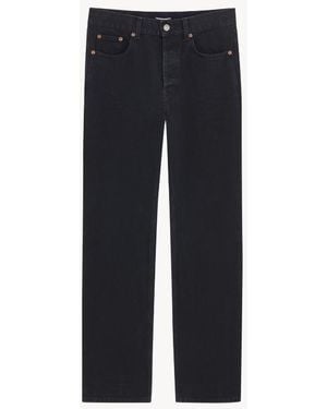Saint Laurent Vaqueros Sueltos Rectos Superghi - Azul