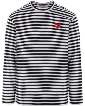 COMME DES GARÇONS PLAY U T-Shirt Emblem Knit - Blue
