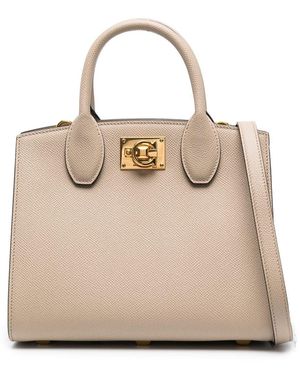 Ferragamo The Studio Kleine Shopper - Naturel