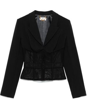 Elisabetta Franchi Giacca Con Inserti - Nero