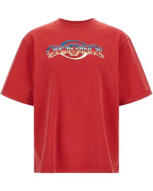 CASABLANCA Chrome T Shirt Rosso-Uomo