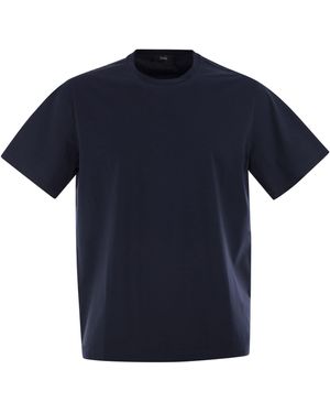 Herno Maglietta Di Cotone Tratto Da Esso - Blu