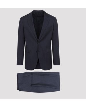 Giorgio Armani Anzug aus Schurwolle - Blau