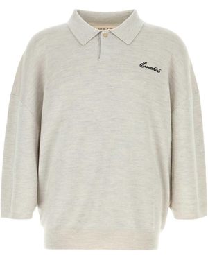Fear Of God Light Knit Oversize Polo Shirt - White