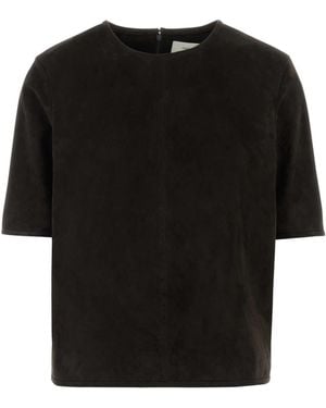 Loulou de Saison Suede T Shirt - Black