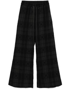 Alysi Pantalones de pierna ancha - Negro