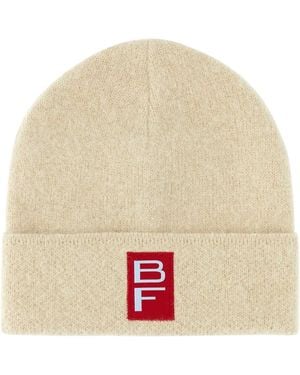 BY FAR Off Logo Beanie Hat - Natural