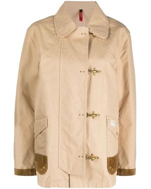 Fay Cotton 4 Hooks Jacket - Natural