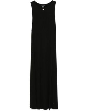 Emporio Armani Logo -Strandkleid mit Logo - Schwarz