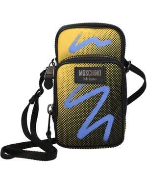 Moschino Mobiltelefontür Mann mehrfarbiger Stoff - Schwarz