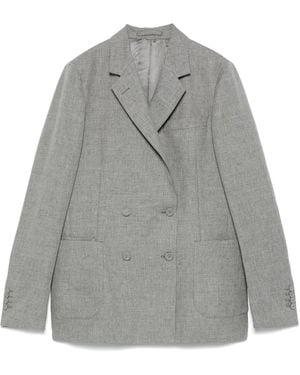 Officine Generale Mathilde Jkt Tropic Cot Lin Clothing - Grey