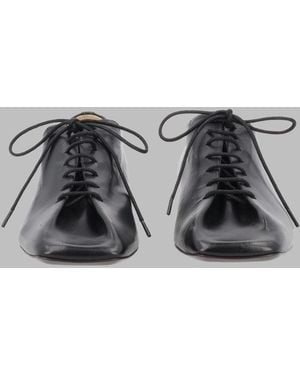 Lemaire Lace-Up Leather Derby Shoes - Grey