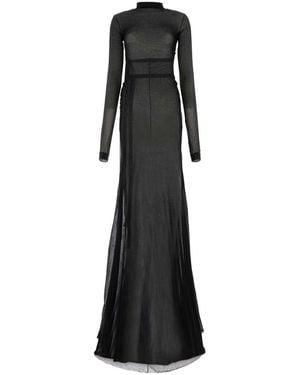 Ann Demeulemeester Cotton Blend Long Dress - Black