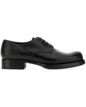 Prada Leather Lace Up Shoes - Black
