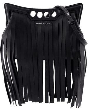 McQueen El mini pico Crossbody Alexander Mc Queen Leather Black - Negro