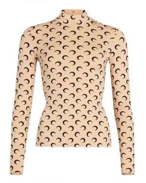 Marine Serre T Shirt "Moon" - Natural