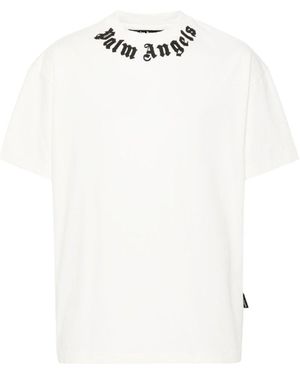 Palm Angels Maglietta Del Logo - Bianco