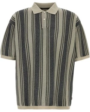 Nanamica Embroidered Knit Polo Shirt - Grey