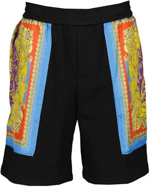 Versace Barocco Göttin Nachtdruck Shorts - Mehrfarbig