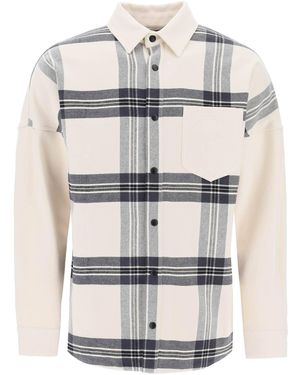 Palm Angels "Plaid -Überhöhung mit gestickten Logo - Weiß