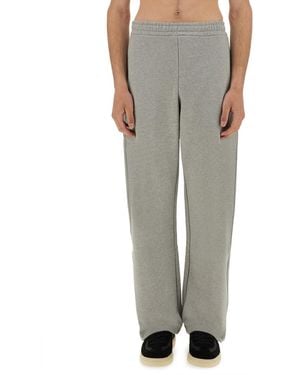 Marine Serre Cotton Trousers - Grey