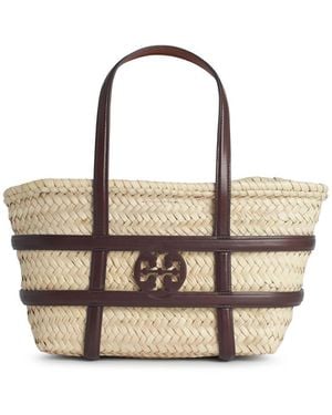 Tory Burch Small 'Ella' Shopping Bag - Natural
