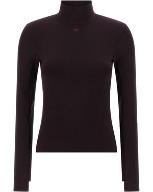 Courreges Courreves Interlock Viskose -Pullover - Blau